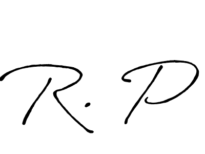 How to make R. P name signature. Use Antro_Vectra_Bolder style for creating short signs online. This is the latest handwritten sign. R. P signature style 7 images and pictures png