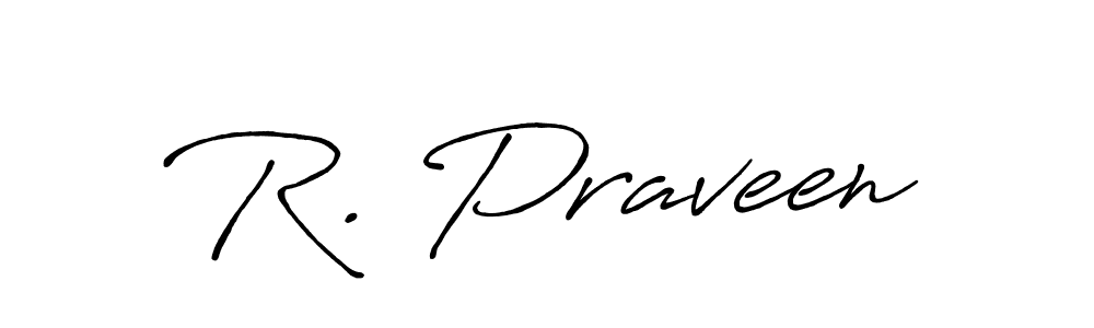 Create a beautiful signature design for name R. Praveen. With this signature (Antro_Vectra_Bolder) fonts, you can make a handwritten signature for free. R. Praveen signature style 7 images and pictures png