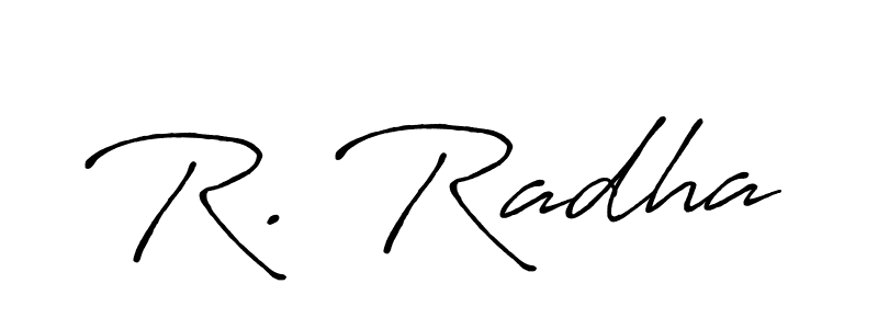 Create a beautiful signature design for name R. Radha. With this signature (Antro_Vectra_Bolder) fonts, you can make a handwritten signature for free. R. Radha signature style 7 images and pictures png