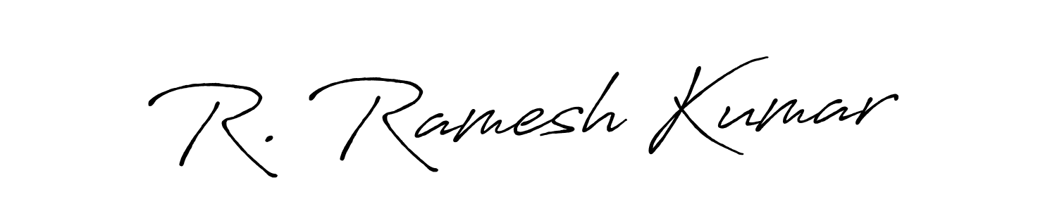 Make a beautiful signature design for name R. Ramesh Kumar. With this signature (Antro_Vectra_Bolder) style, you can create a handwritten signature for free. R. Ramesh Kumar signature style 7 images and pictures png