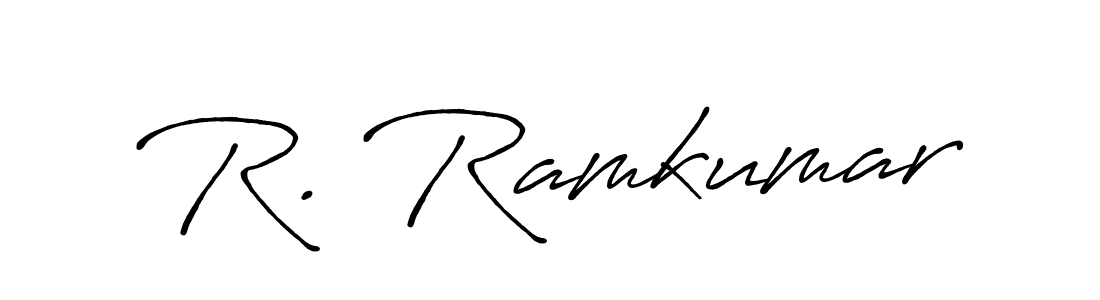 if you are searching for the best signature style for your name R. Ramkumar. so please give up your signature search. here we have designed multiple signature styles  using Antro_Vectra_Bolder. R. Ramkumar signature style 7 images and pictures png