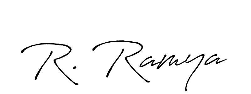 Make a short R. Ramya signature style. Manage your documents anywhere anytime using Antro_Vectra_Bolder. Create and add eSignatures, submit forms, share and send files easily. R. Ramya signature style 7 images and pictures png