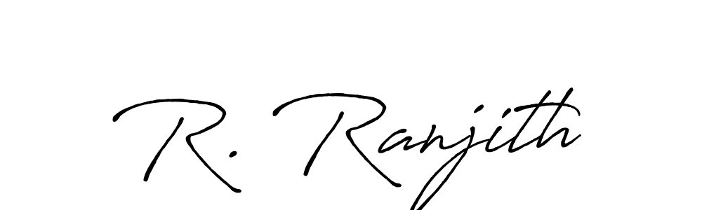 Similarly Antro_Vectra_Bolder is the best handwritten signature design. Signature creator online .You can use it as an online autograph creator for name R. Ranjith. R. Ranjith signature style 7 images and pictures png