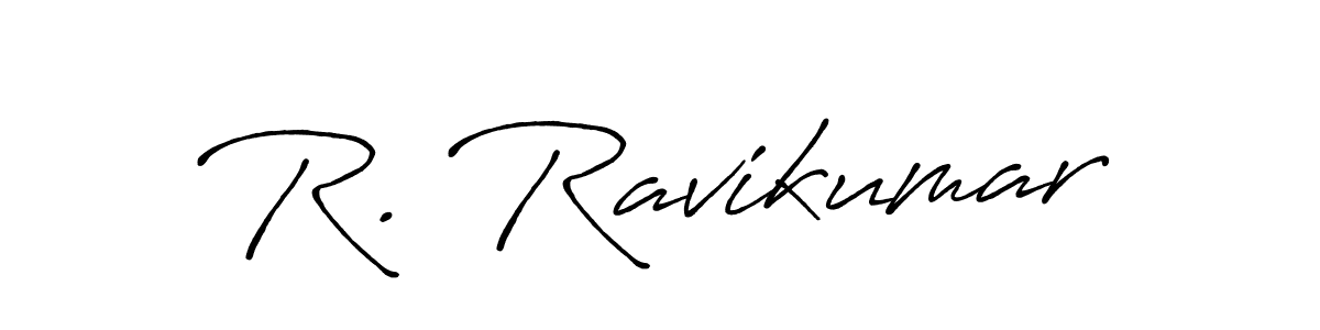 Make a beautiful signature design for name R. Ravikumar. With this signature (Antro_Vectra_Bolder) style, you can create a handwritten signature for free. R. Ravikumar signature style 7 images and pictures png