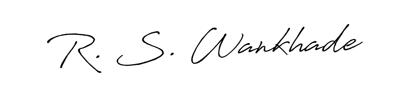 Also we have R. S. Wankhade name is the best signature style. Create professional handwritten signature collection using Antro_Vectra_Bolder autograph style. R. S. Wankhade signature style 7 images and pictures png