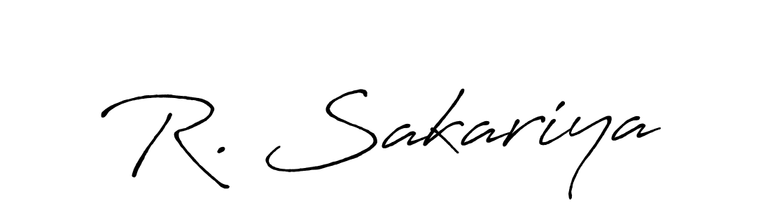 Use a signature maker to create a handwritten signature online. With this signature software, you can design (Antro_Vectra_Bolder) your own signature for name R. Sakariya. R. Sakariya signature style 7 images and pictures png