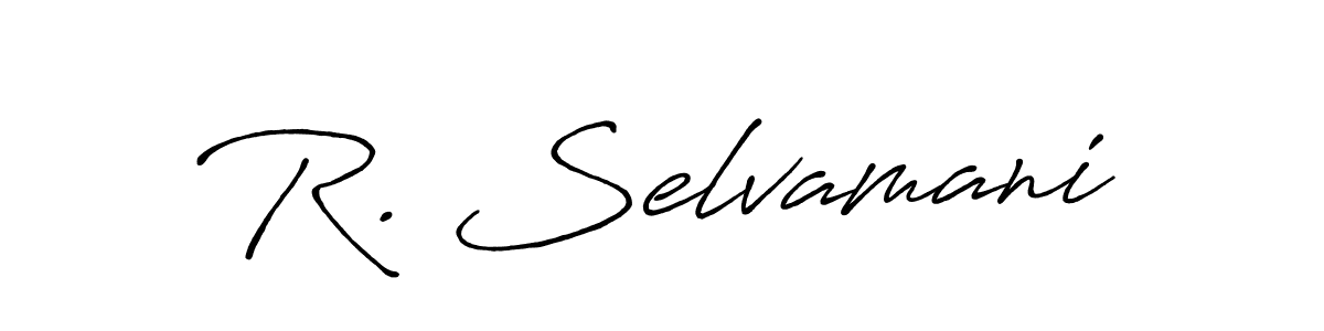 The best way (Antro_Vectra_Bolder) to make a short signature is to pick only two or three words in your name. The name R. Selvamani include a total of six letters. For converting this name. R. Selvamani signature style 7 images and pictures png