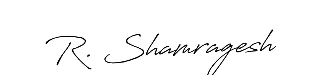 Antro_Vectra_Bolder is a professional signature style that is perfect for those who want to add a touch of class to their signature. It is also a great choice for those who want to make their signature more unique. Get R. Shamragesh name to fancy signature for free. R. Shamragesh signature style 7 images and pictures png