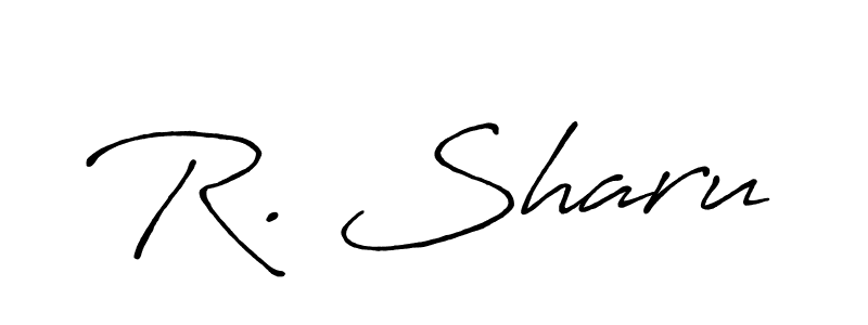 You should practise on your own different ways (Antro_Vectra_Bolder) to write your name (R. Sharu) in signature. don't let someone else do it for you. R. Sharu signature style 7 images and pictures png