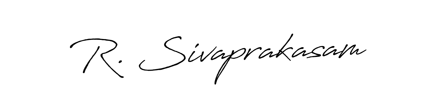 How to make R. Sivaprakasam name signature. Use Antro_Vectra_Bolder style for creating short signs online. This is the latest handwritten sign. R. Sivaprakasam signature style 7 images and pictures png