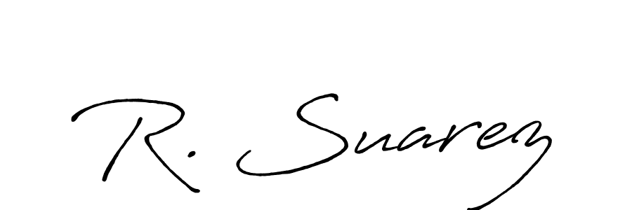 R. Suarez stylish signature style. Best Handwritten Sign (Antro_Vectra_Bolder) for my name. Handwritten Signature Collection Ideas for my name R. Suarez. R. Suarez signature style 7 images and pictures png
