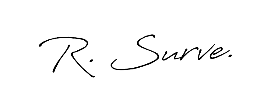 Make a beautiful signature design for name R. Surve.. With this signature (Antro_Vectra_Bolder) style, you can create a handwritten signature for free. R. Surve. signature style 7 images and pictures png