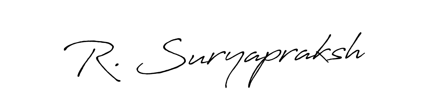 You can use this online signature creator to create a handwritten signature for the name R. Suryapraksh. This is the best online autograph maker. R. Suryapraksh signature style 7 images and pictures png