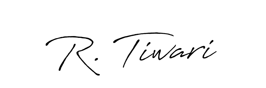 How to make R. Tiwari name signature. Use Antro_Vectra_Bolder style for creating short signs online. This is the latest handwritten sign. R. Tiwari signature style 7 images and pictures png