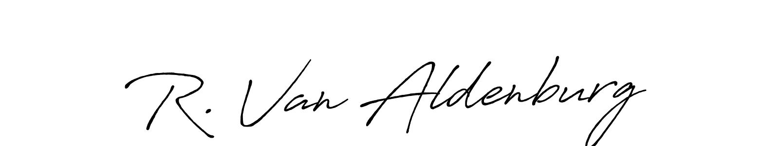 Design your own signature with our free online signature maker. With this signature software, you can create a handwritten (Antro_Vectra_Bolder) signature for name R. Van Aldenburg. R. Van Aldenburg signature style 7 images and pictures png