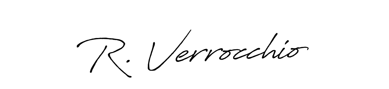 Similarly Antro_Vectra_Bolder is the best handwritten signature design. Signature creator online .You can use it as an online autograph creator for name R. Verrocchio. R. Verrocchio signature style 7 images and pictures png