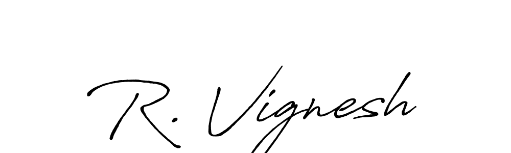 It looks lik you need a new signature style for name R. Vignesh. Design unique handwritten (Antro_Vectra_Bolder) signature with our free signature maker in just a few clicks. R. Vignesh signature style 7 images and pictures png