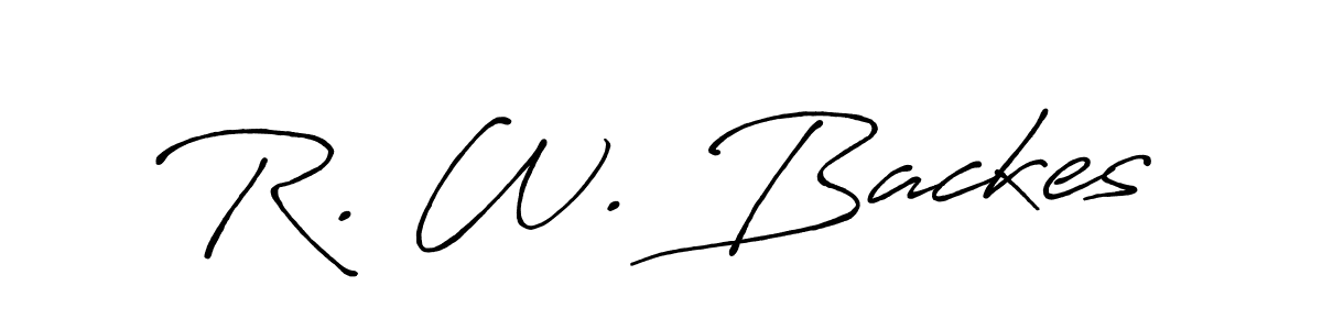 Make a short R. W. Backes signature style. Manage your documents anywhere anytime using Antro_Vectra_Bolder. Create and add eSignatures, submit forms, share and send files easily. R. W. Backes signature style 7 images and pictures png