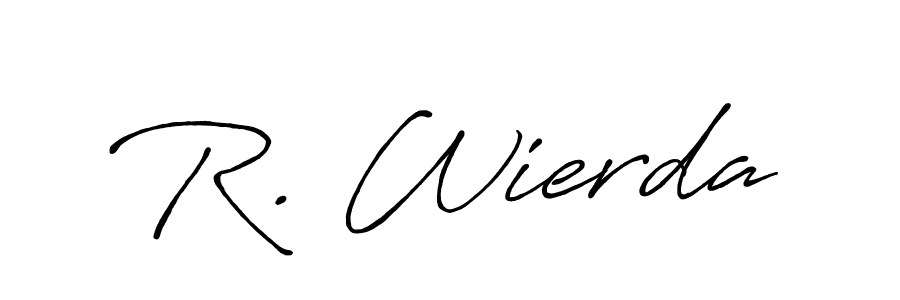 if you are searching for the best signature style for your name R. Wierda. so please give up your signature search. here we have designed multiple signature styles  using Antro_Vectra_Bolder. R. Wierda signature style 7 images and pictures png