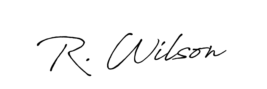 The best way (Antro_Vectra_Bolder) to make a short signature is to pick only two or three words in your name. The name R. Wilson include a total of six letters. For converting this name. R. Wilson signature style 7 images and pictures png