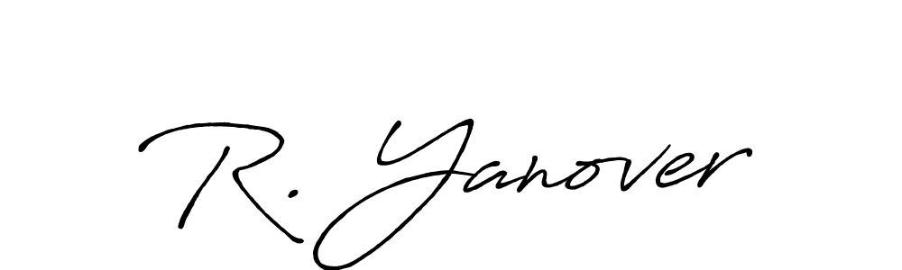 Use a signature maker to create a handwritten signature online. With this signature software, you can design (Antro_Vectra_Bolder) your own signature for name R. Yanover. R. Yanover signature style 7 images and pictures png