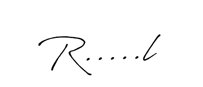 Create a beautiful signature design for name R.....l. With this signature (Antro_Vectra_Bolder) fonts, you can make a handwritten signature for free. R.....l signature style 7 images and pictures png