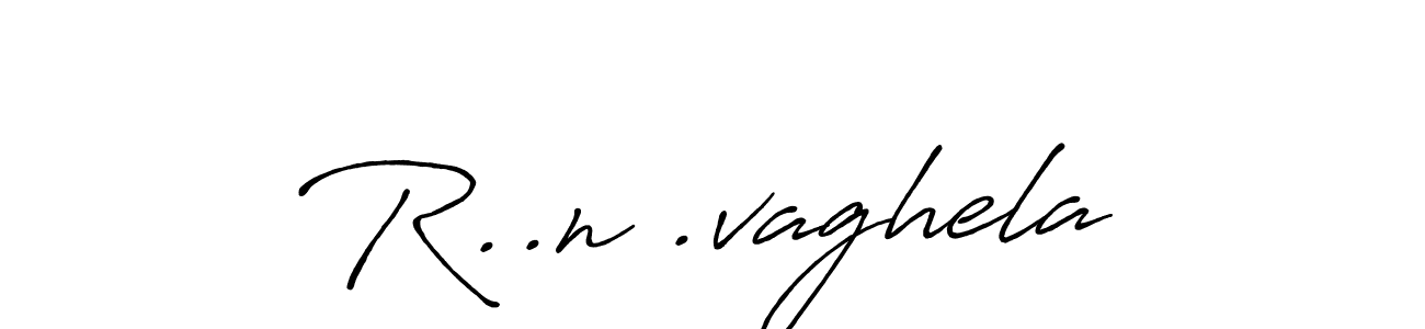 Use a signature maker to create a handwritten signature online. With this signature software, you can design (Antro_Vectra_Bolder) your own signature for name R..n .vaghela. R..n .vaghela signature style 7 images and pictures png