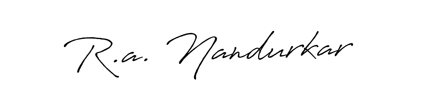 R.a. Nandurkar stylish signature style. Best Handwritten Sign (Antro_Vectra_Bolder) for my name. Handwritten Signature Collection Ideas for my name R.a. Nandurkar. R.a. Nandurkar signature style 7 images and pictures png