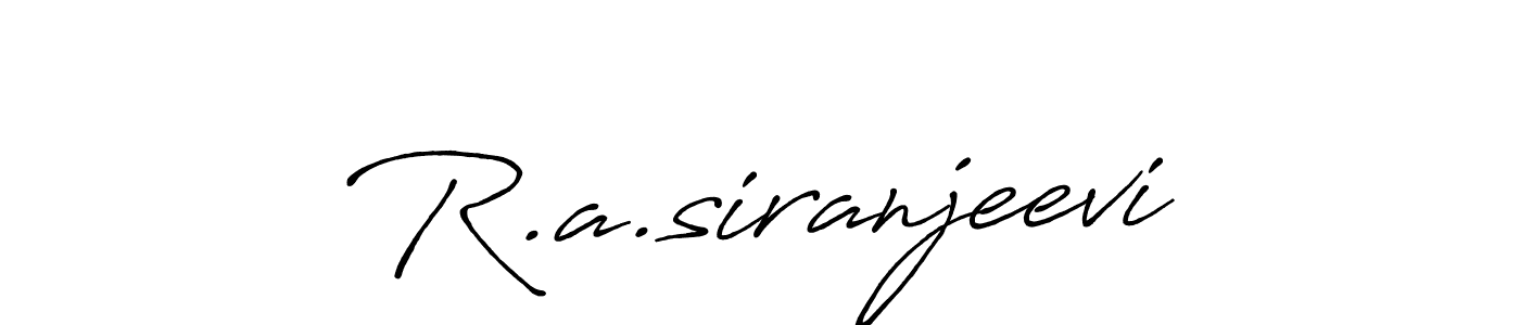 if you are searching for the best signature style for your name R.a.siranjeevi. so please give up your signature search. here we have designed multiple signature styles  using Antro_Vectra_Bolder. R.a.siranjeevi signature style 7 images and pictures png