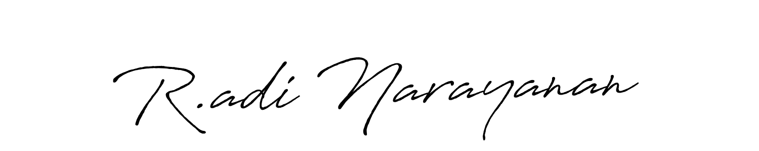 R.adi Narayanan stylish signature style. Best Handwritten Sign (Antro_Vectra_Bolder) for my name. Handwritten Signature Collection Ideas for my name R.adi Narayanan. R.adi Narayanan signature style 7 images and pictures png