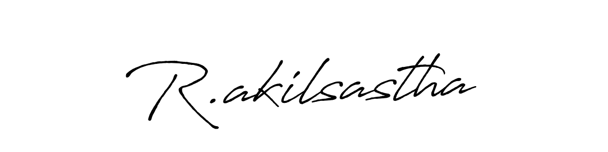 Design your own signature with our free online signature maker. With this signature software, you can create a handwritten (Antro_Vectra_Bolder) signature for name R.akilsastha. R.akilsastha signature style 7 images and pictures png