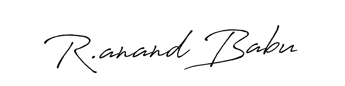 Use a signature maker to create a handwritten signature online. With this signature software, you can design (Antro_Vectra_Bolder) your own signature for name R.anand Babu. R.anand Babu signature style 7 images and pictures png