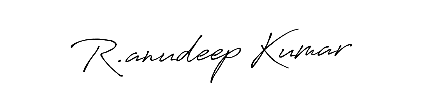 Antro_Vectra_Bolder is a professional signature style that is perfect for those who want to add a touch of class to their signature. It is also a great choice for those who want to make their signature more unique. Get R.anudeep Kumar name to fancy signature for free. R.anudeep Kumar signature style 7 images and pictures png