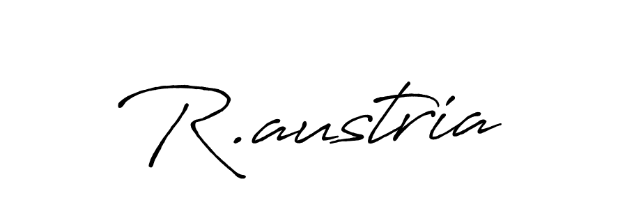 Design your own signature with our free online signature maker. With this signature software, you can create a handwritten (Antro_Vectra_Bolder) signature for name R.austria. R.austria signature style 7 images and pictures png