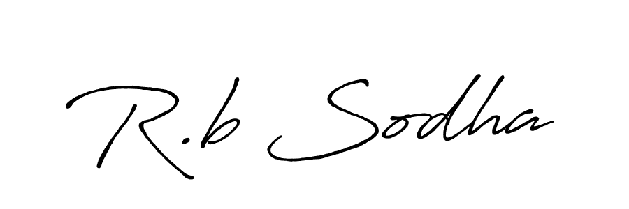 Use a signature maker to create a handwritten signature online. With this signature software, you can design (Antro_Vectra_Bolder) your own signature for name R.b Sodha. R.b Sodha signature style 7 images and pictures png