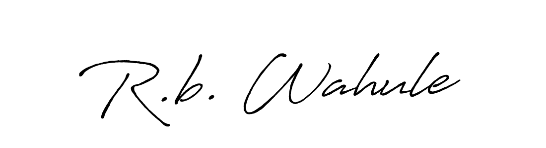 R.b. Wahule stylish signature style. Best Handwritten Sign (Antro_Vectra_Bolder) for my name. Handwritten Signature Collection Ideas for my name R.b. Wahule. R.b. Wahule signature style 7 images and pictures png