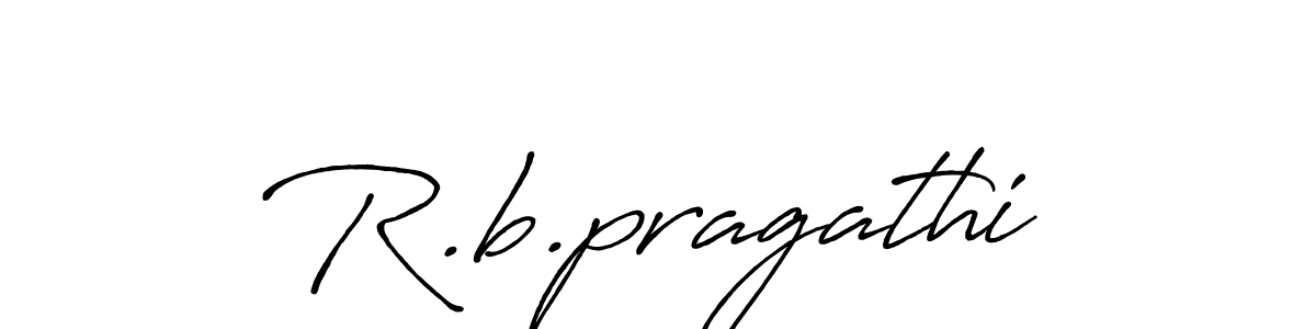 Use a signature maker to create a handwritten signature online. With this signature software, you can design (Antro_Vectra_Bolder) your own signature for name R.b.pragathi. R.b.pragathi signature style 7 images and pictures png