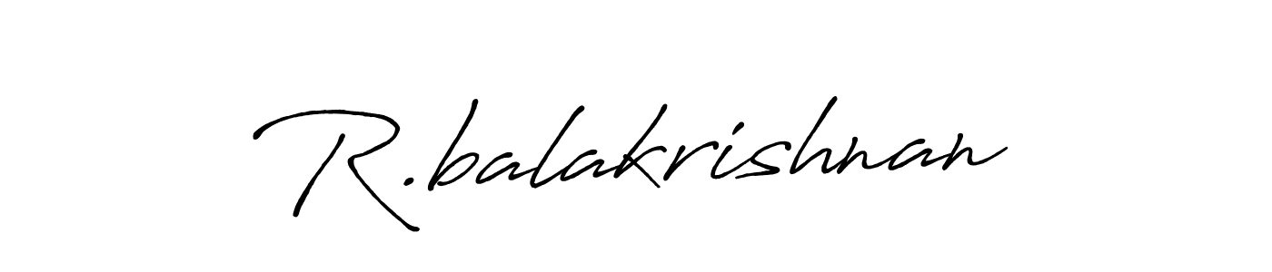 Create a beautiful signature design for name R.balakrishnan. With this signature (Antro_Vectra_Bolder) fonts, you can make a handwritten signature for free. R.balakrishnan signature style 7 images and pictures png