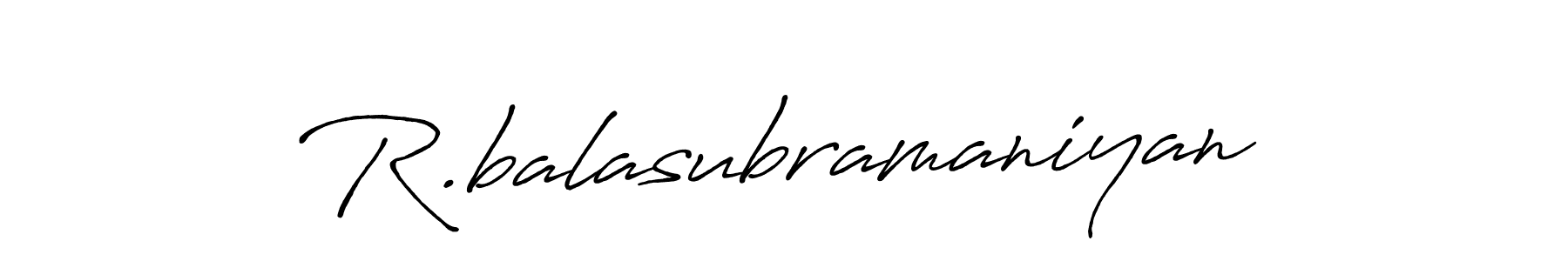 How to make R.balasubramaniyan signature? Antro_Vectra_Bolder is a professional autograph style. Create handwritten signature for R.balasubramaniyan name. R.balasubramaniyan signature style 7 images and pictures png