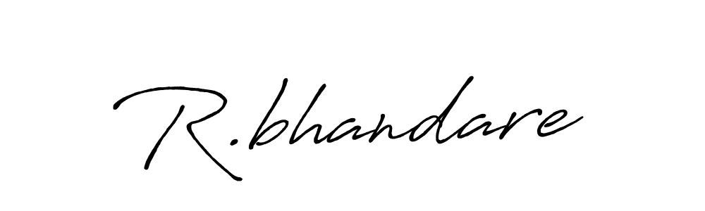 How to make R.bhandare name signature. Use Antro_Vectra_Bolder style for creating short signs online. This is the latest handwritten sign. R.bhandare signature style 7 images and pictures png