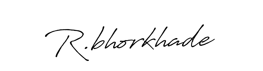 Create a beautiful signature design for name R.bhorkhade. With this signature (Antro_Vectra_Bolder) fonts, you can make a handwritten signature for free. R.bhorkhade signature style 7 images and pictures png