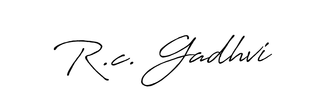 Make a beautiful signature design for name R.c. Gadhvi. Use this online signature maker to create a handwritten signature for free. R.c. Gadhvi signature style 7 images and pictures png