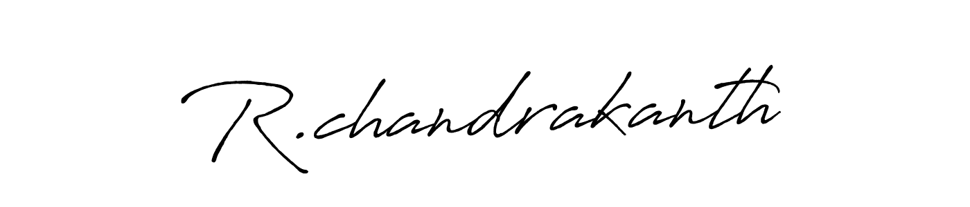 How to make R.chandrakanth name signature. Use Antro_Vectra_Bolder style for creating short signs online. This is the latest handwritten sign. R.chandrakanth signature style 7 images and pictures png