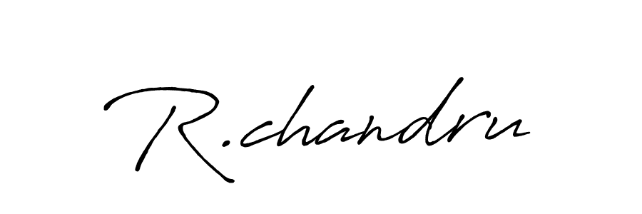 The best way (Antro_Vectra_Bolder) to make a short signature is to pick only two or three words in your name. The name R.chandru include a total of six letters. For converting this name. R.chandru signature style 7 images and pictures png