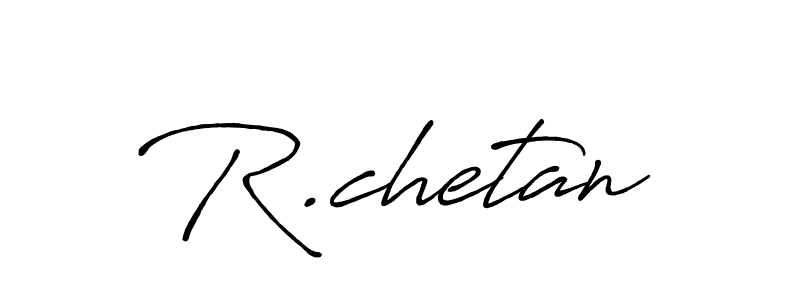 Create a beautiful signature design for name R.chetan. With this signature (Antro_Vectra_Bolder) fonts, you can make a handwritten signature for free. R.chetan signature style 7 images and pictures png