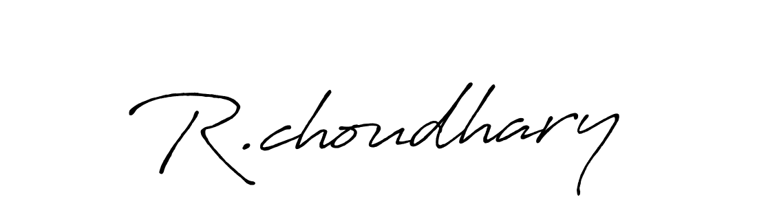 The best way (Antro_Vectra_Bolder) to make a short signature is to pick only two or three words in your name. The name R.choudhary include a total of six letters. For converting this name. R.choudhary signature style 7 images and pictures png