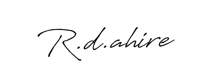 How to make R.d.ahire signature? Antro_Vectra_Bolder is a professional autograph style. Create handwritten signature for R.d.ahire name. R.d.ahire signature style 7 images and pictures png