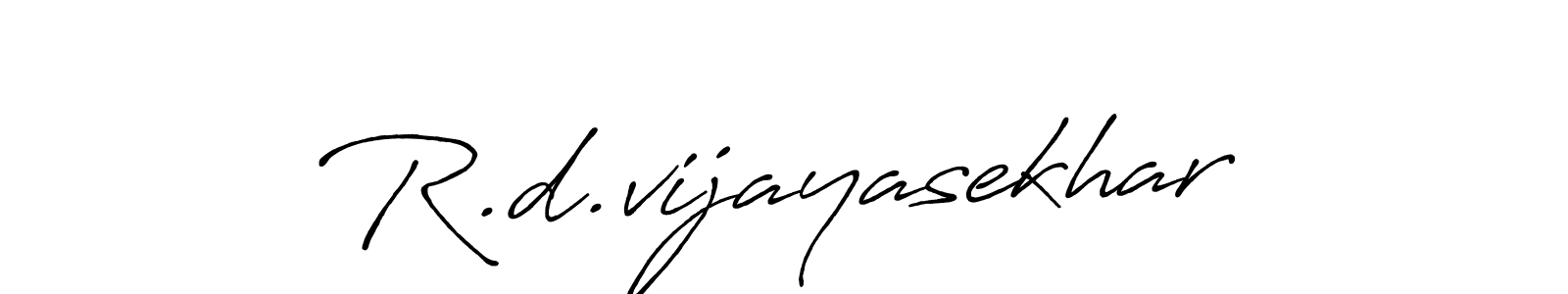 Use a signature maker to create a handwritten signature online. With this signature software, you can design (Antro_Vectra_Bolder) your own signature for name R.d.vijayasekhar. R.d.vijayasekhar signature style 7 images and pictures png