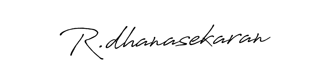 How to make R.dhanasekaran name signature. Use Antro_Vectra_Bolder style for creating short signs online. This is the latest handwritten sign. R.dhanasekaran signature style 7 images and pictures png