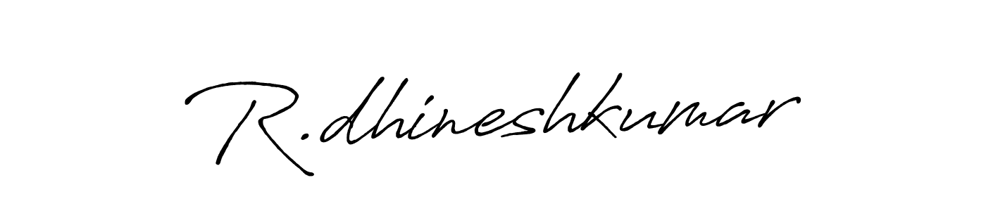 Create a beautiful signature design for name R.dhineshkumar. With this signature (Antro_Vectra_Bolder) fonts, you can make a handwritten signature for free. R.dhineshkumar signature style 7 images and pictures png
